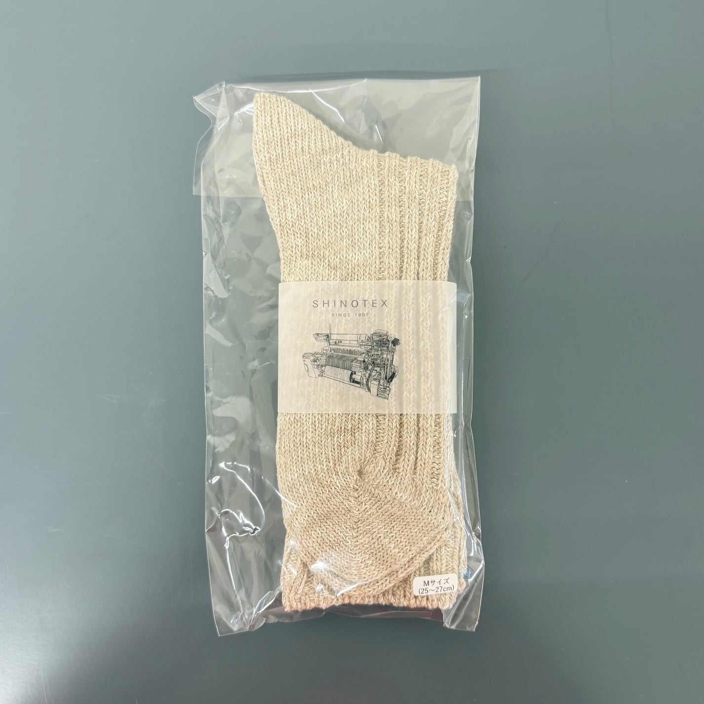 Japanese Crew Socks, Beige