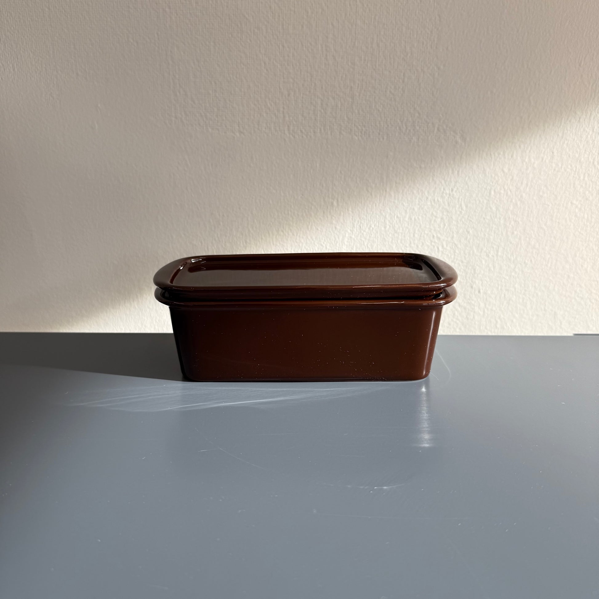 Small Ceramic Canister, Brown