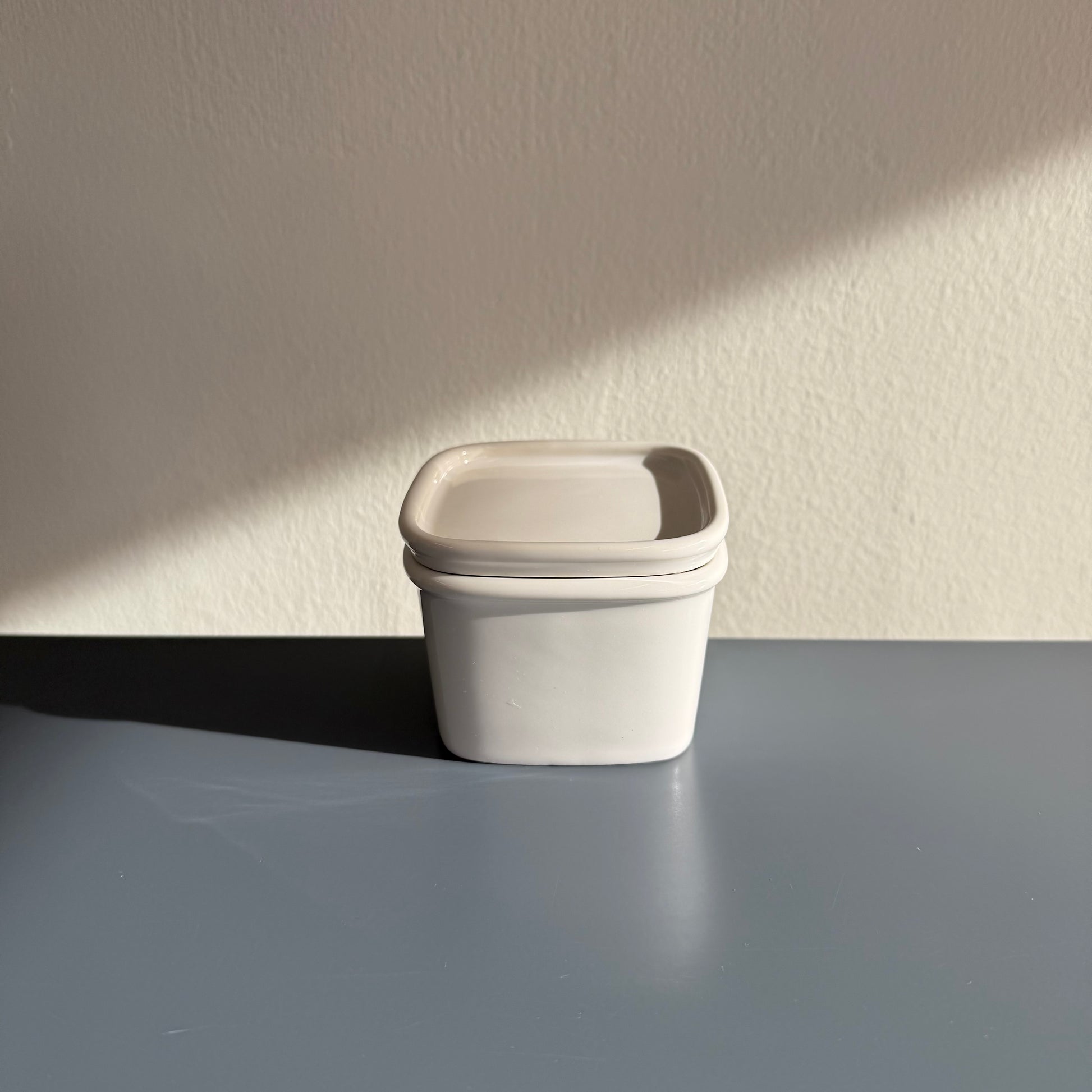 Extra Small Ceramic Canister, White