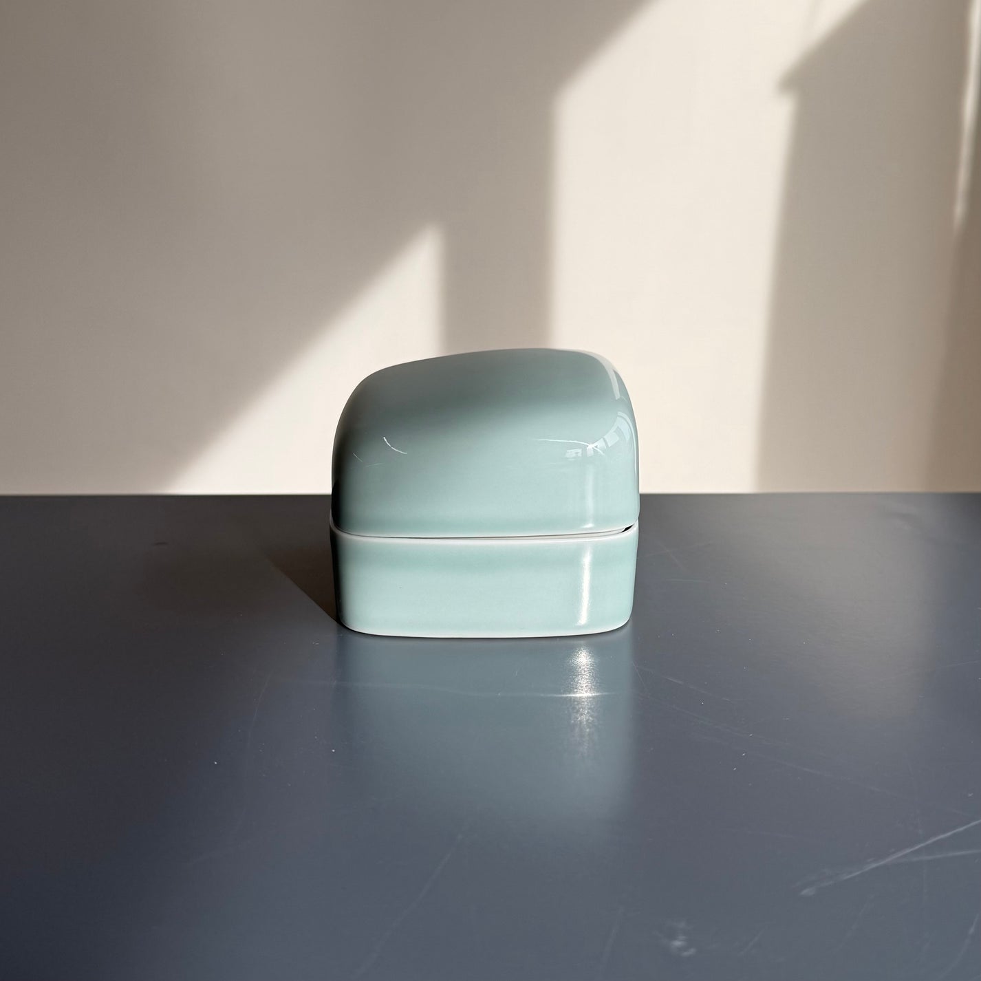 Candle Vessel, Celadon Porcelain