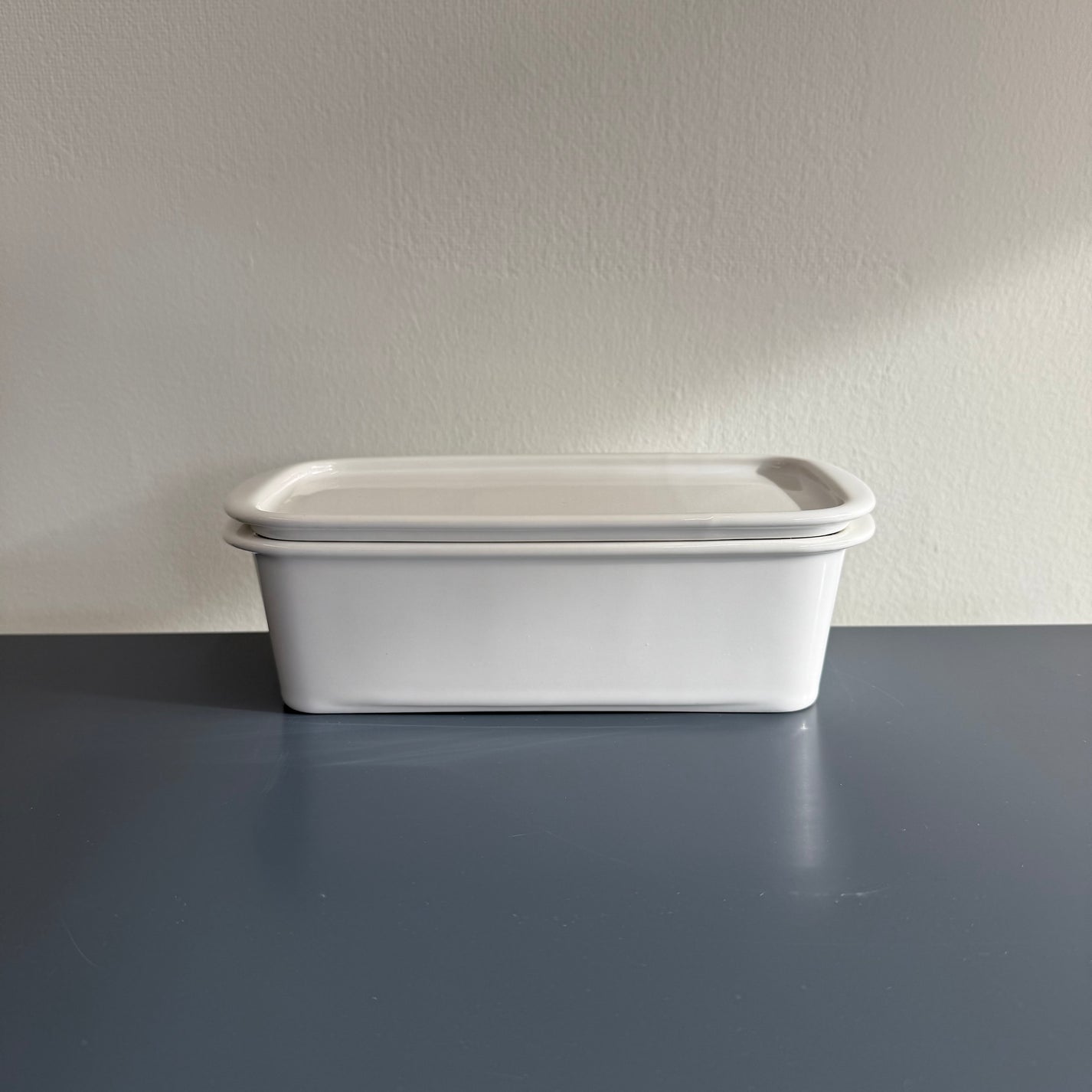 Medium Ceramic Canister, White