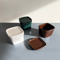 Extra Small Ceramic Canister, Green